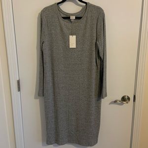 Midi knit sweater dress